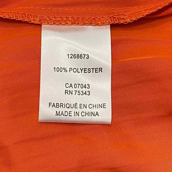 Joie Wide Leg elastic waist drawstring pants orange 16232 - Picture 9 of 11